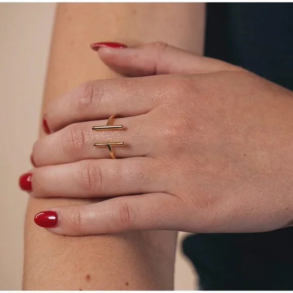 Sterling Forever 925 silver parallel bar ring - Picture 5 of 8